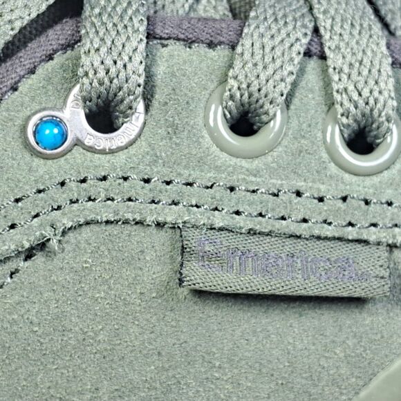 EMERICA DICKSON WOMEN'S SIZE 8.5 OLIVE GREEN/GUM SKATEBOARDING SHOES LACE UP EUC - Picture 10 of 12